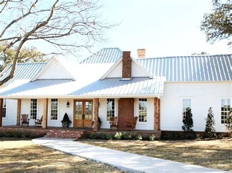 silver metal roof white house|white house with galvalume roof.